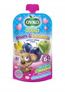 Baby food Apple plum and banana